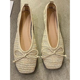 Weaving Material Casual Plain All Season Shallow Shoes