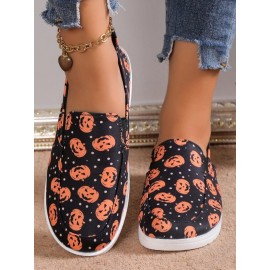 Casual Sunflower Non-Slip Slip On Flat Heel Deep Mouth Shoes Printing